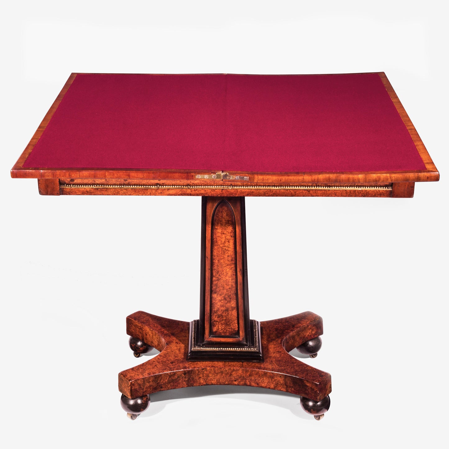 Fine Regency Amboyna Card Table