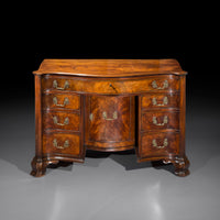 George III Serpentine Kneehole Desk or Chest of Drawers