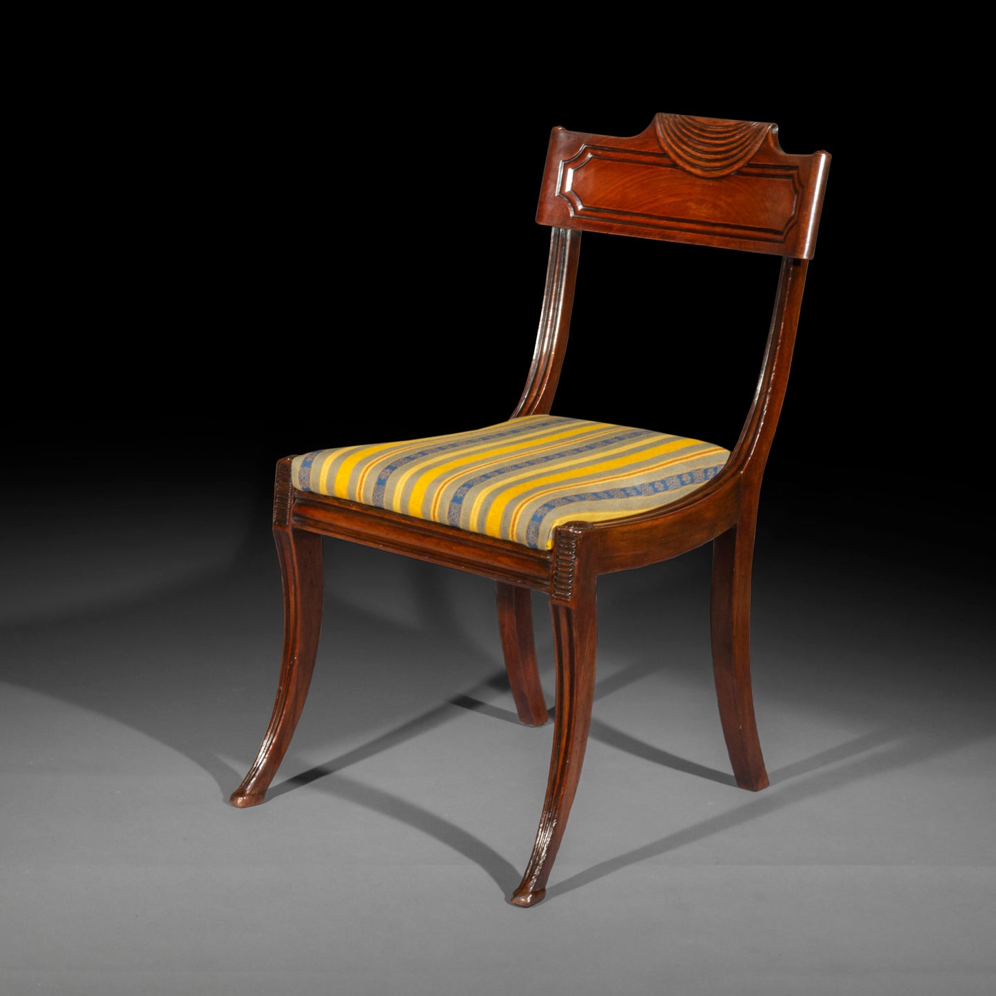 Pair of Regency Klismos Chairs, in the manner of Marsh and Tatham