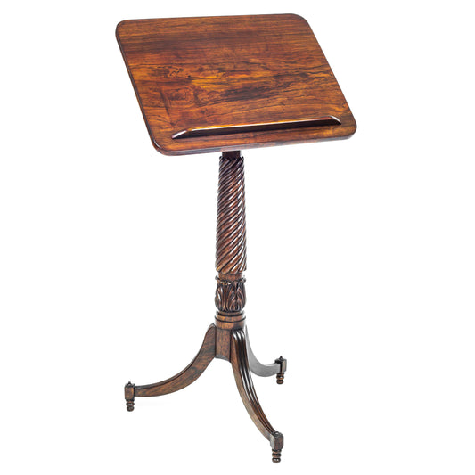 Fine Regency Rosewood Adjustable Tripod Table