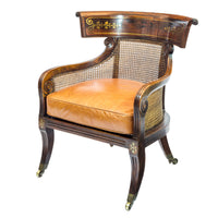Fine Regency Simulated Rosewood Bergere Armchair