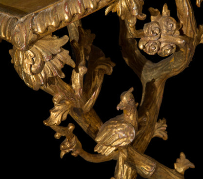 Pair of Chippendale Style Chinoiserie Giltwood Stands