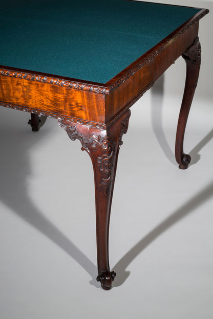 Fine George III Chippendale Mahogany Card Table