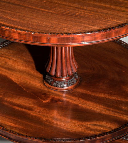 Regency Mahogany Two Tier Round Table, Attributed to Gillows