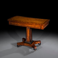 Fine Regency Amboyna Card Table