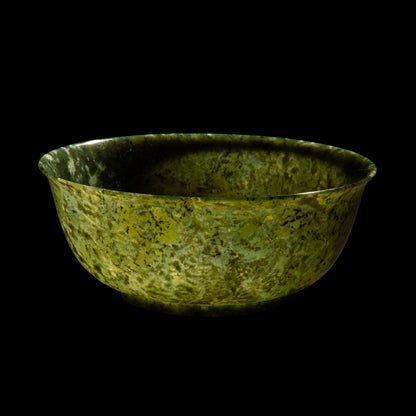 Massive Chinese Spinach Green Jade Bowl