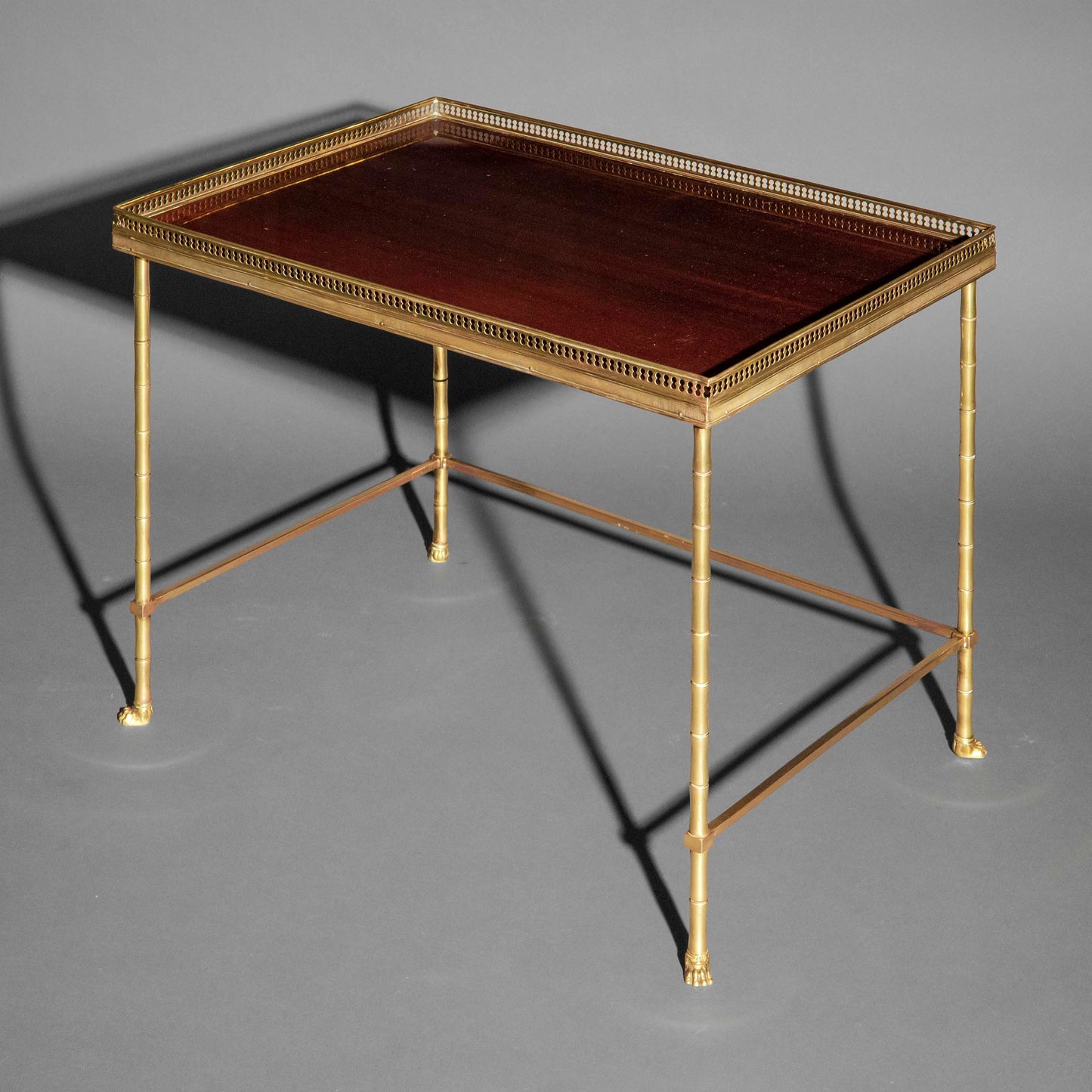 Midcentury Brass Cocktail Table in the style of Bagues