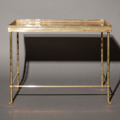 Midcentury Brass Cocktail Table in the style of Bagues