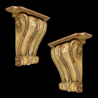 Pair of Large Italian Painted Wall Brackets