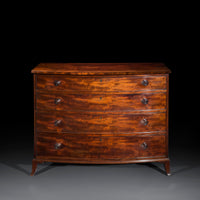 George III Mahogany Bow-Front Commode, Attributed to Gillows