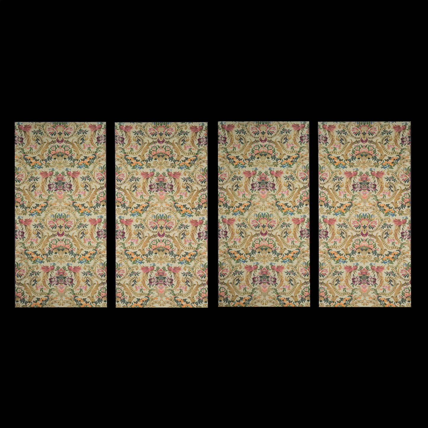 Set of Four Antique Textile Panels