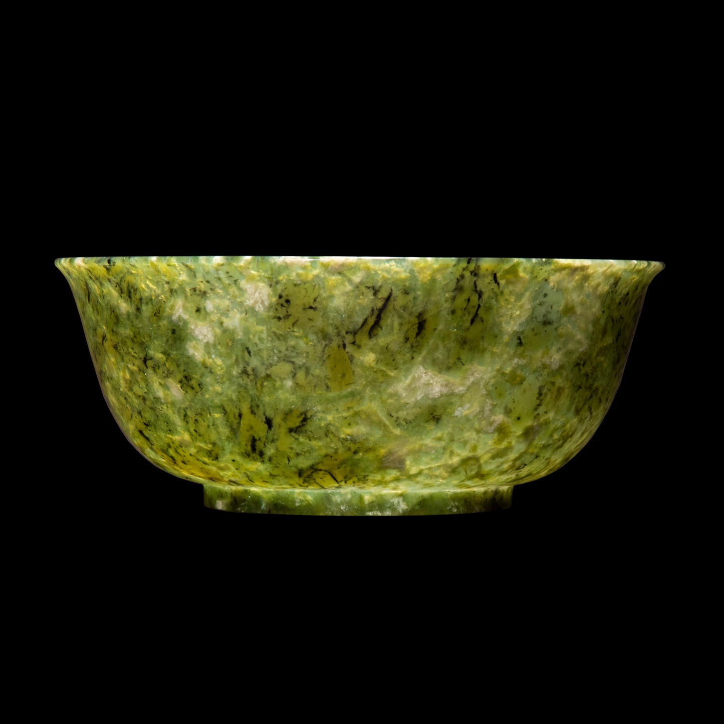 Massive Chinese Spinach Green Jade Bowl