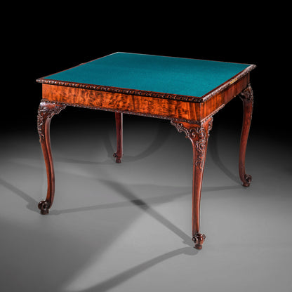 Fine George III Chippendale Mahogany Card Table