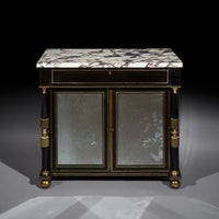 Regency Ebonised Brass-Inlaid Cabinet
