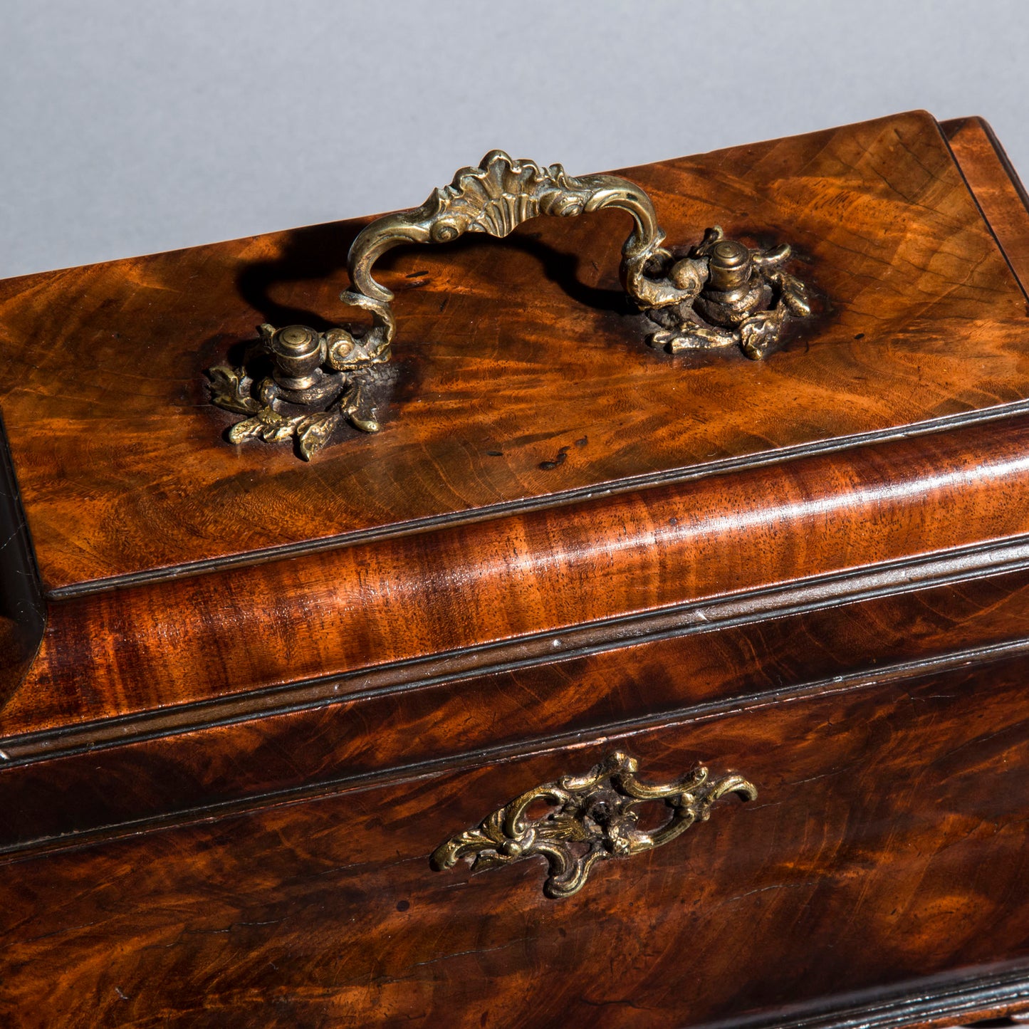 Pair of George III Chippendale Bombé Tea Caddies