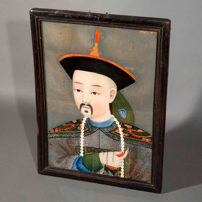 Early 19th Century Chinese Reverse Glass Portrait