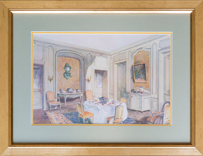 Twelve Antique French Interior Prints