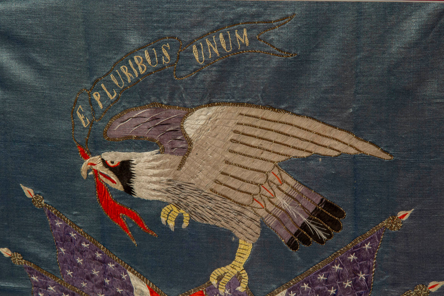 Early 20th Century Embroidered Picture of American Eagle