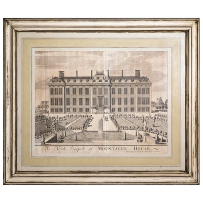 Large 18th Century Architectural Engraving of Montagu House