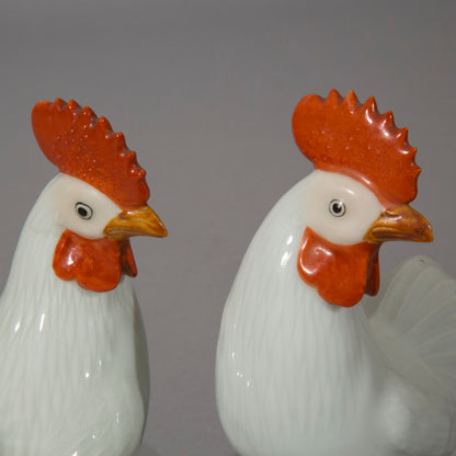 Pair of Chinese Export Cockerels