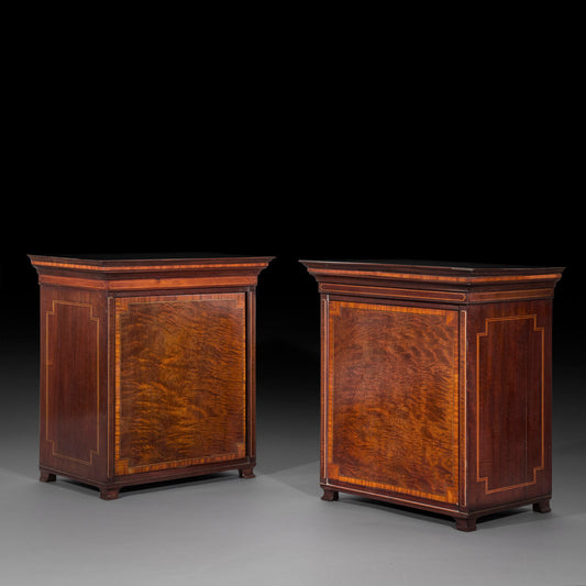 Pair of Regency Revolving Cutlery Boxes