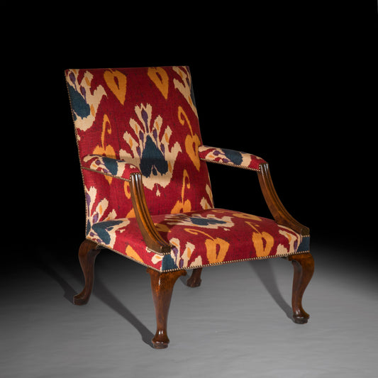 George II Walnut Library Armchair