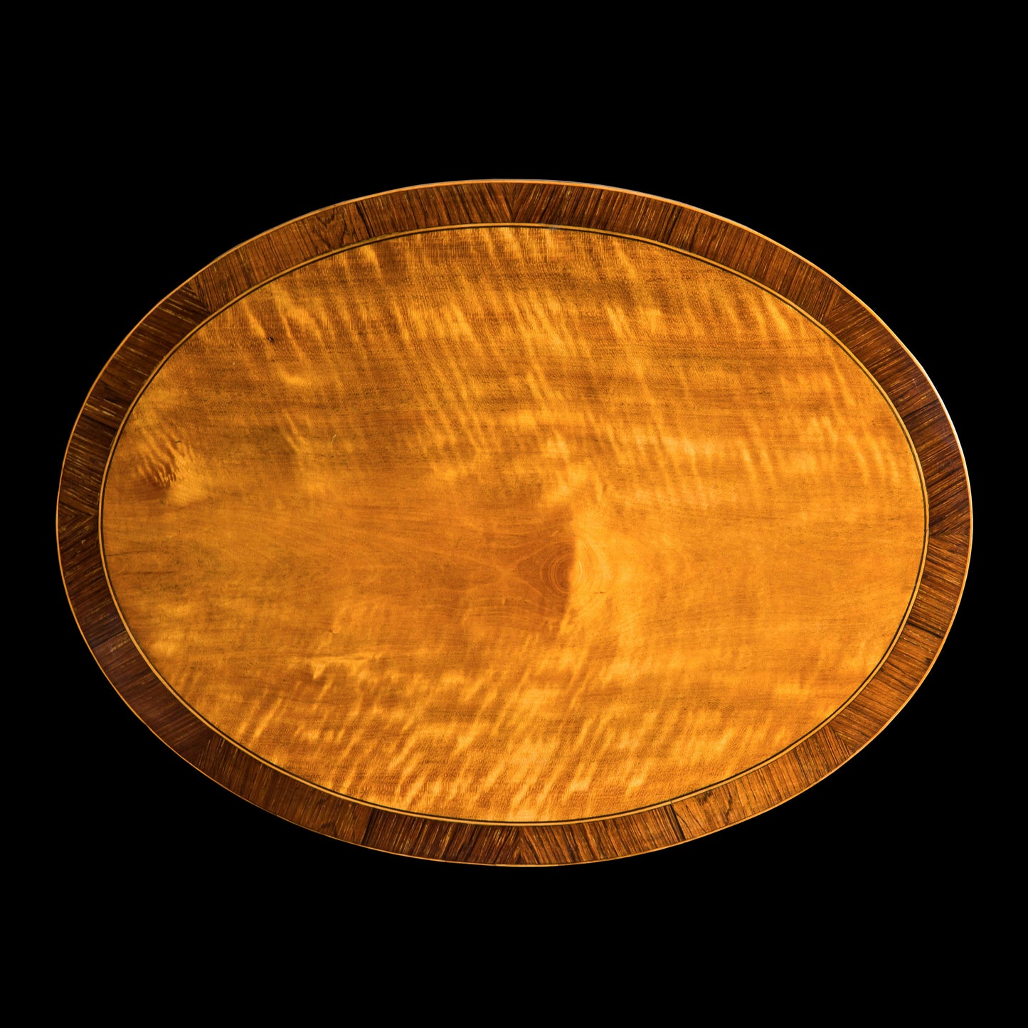 Fine Sheraton Style Satinwood Oval Table