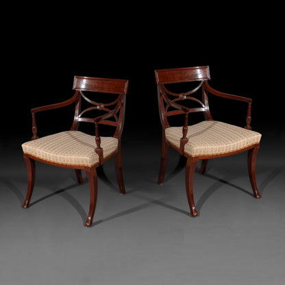 Pair of Regency Klismos Chairs, attributed to Gillows