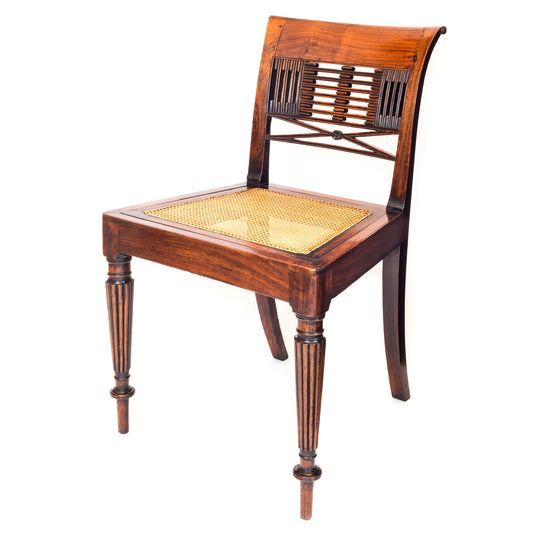 English Colonial Regency Padouk Side Chair