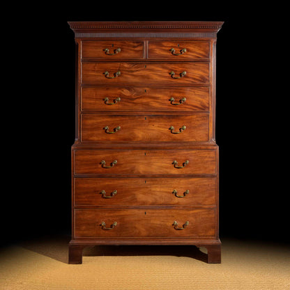 Fine Georgian Chippendale Chest on Chest