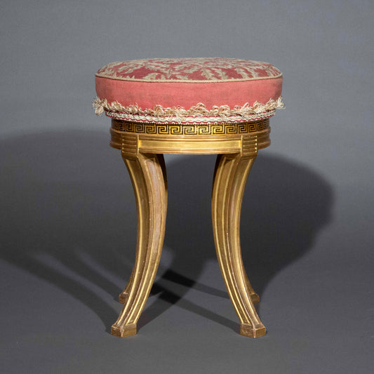 Powderham Castle: A Regency Giltwood Klismos Stool