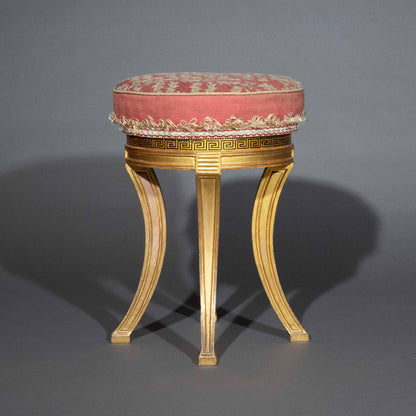 Powderham Castle: A Regency Giltwood Klismos Stool