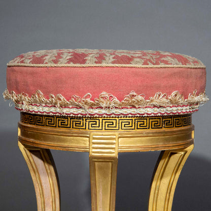 Powderham Castle: A Regency Giltwood Klismos Stool