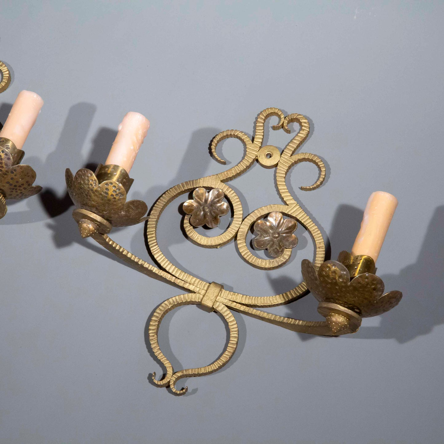 Pair of Jansen Style Iron Wall Lights