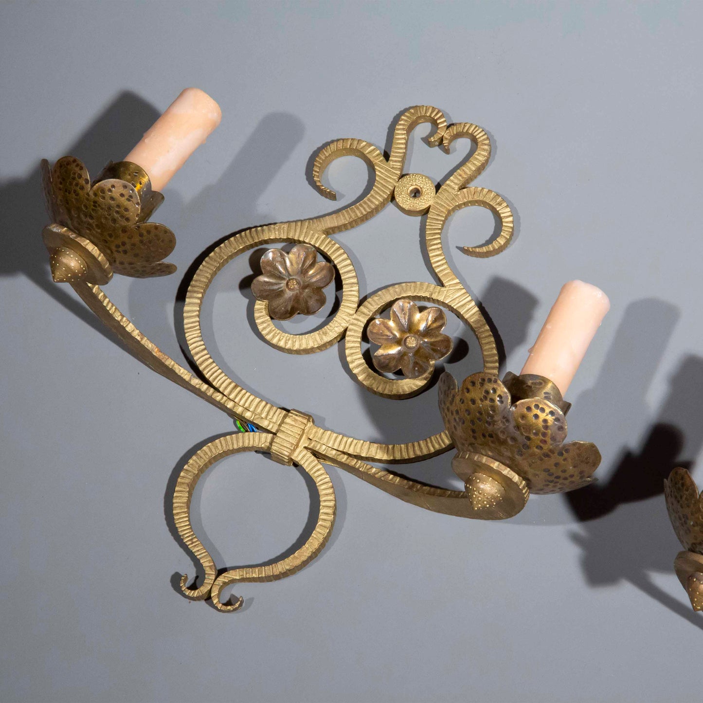 Pair of Jansen Style Iron Wall Lights