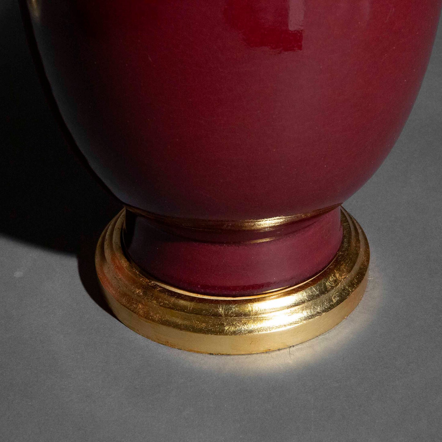 Pair of Large Chinese Sang de Boeuf Vase Lamps