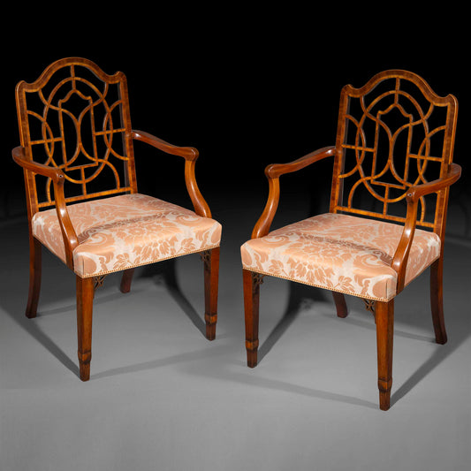 Pair of Large Georgian Armchairs