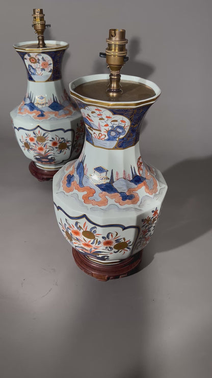 Pair of Imari Table Lamps