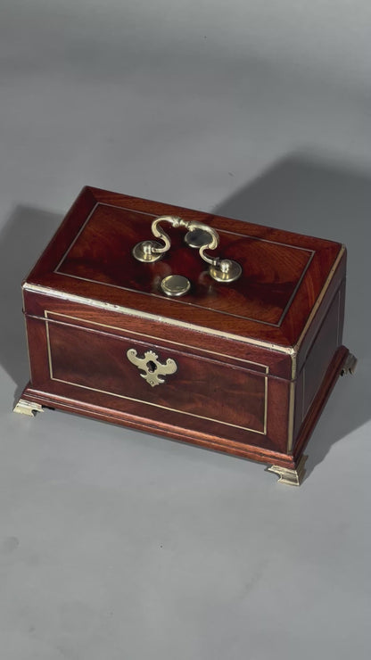 Mid-18th Century George II Period Tea Caddy, Attributed to Landall & Gordon